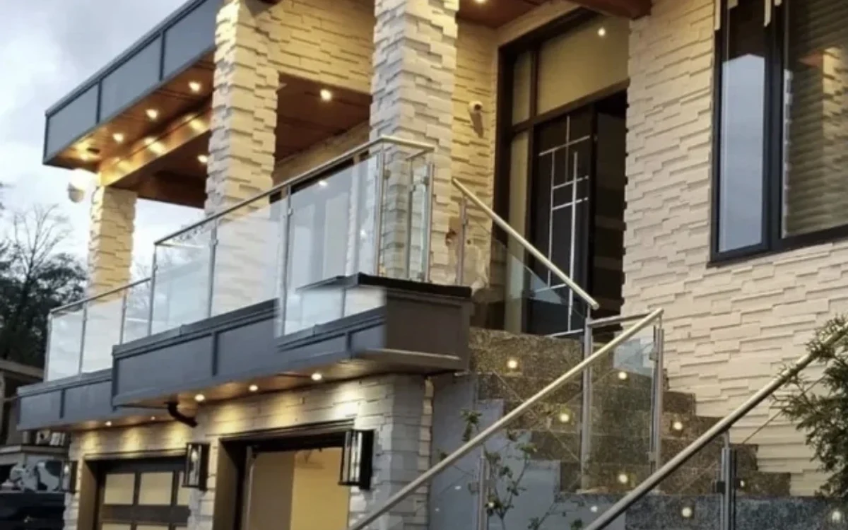Exterior glass railing project by HJR Construction